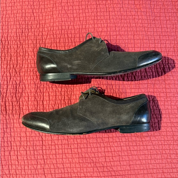Hugo Boss Grey Hybrid Derby Shoes with cap toe - Picture 1 of 8